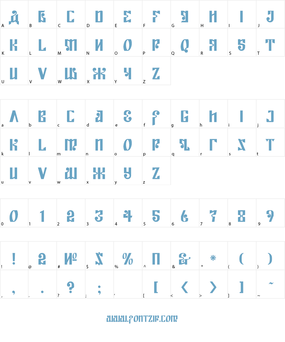 Kremlin Empire Font Character